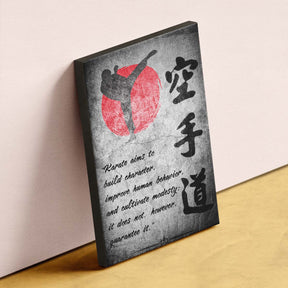 Karate Wall Art - Karate Poster - Karate Canvas - Karate Aims To Build Character - KA020 - Vertical Canvas - Vertical Poster