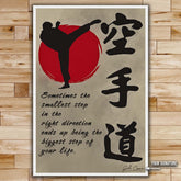 Karate Wall Art - Karate Poster - Karate Canvas - Sometimes The Smallest Step In The Right - Shotokan Karate - KA031 - Vertical Canvas - Vertical Poster