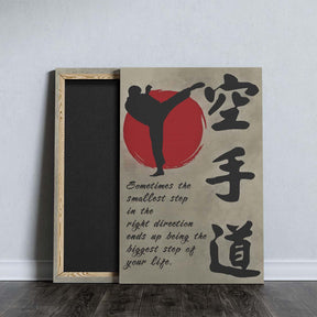 Karate Wall Art - Karate Poster - Karate Canvas - Sometimes The Smallest Step In The Right - Shotokan Karate - KA031 - Vertical Canvas - Vertical Poster