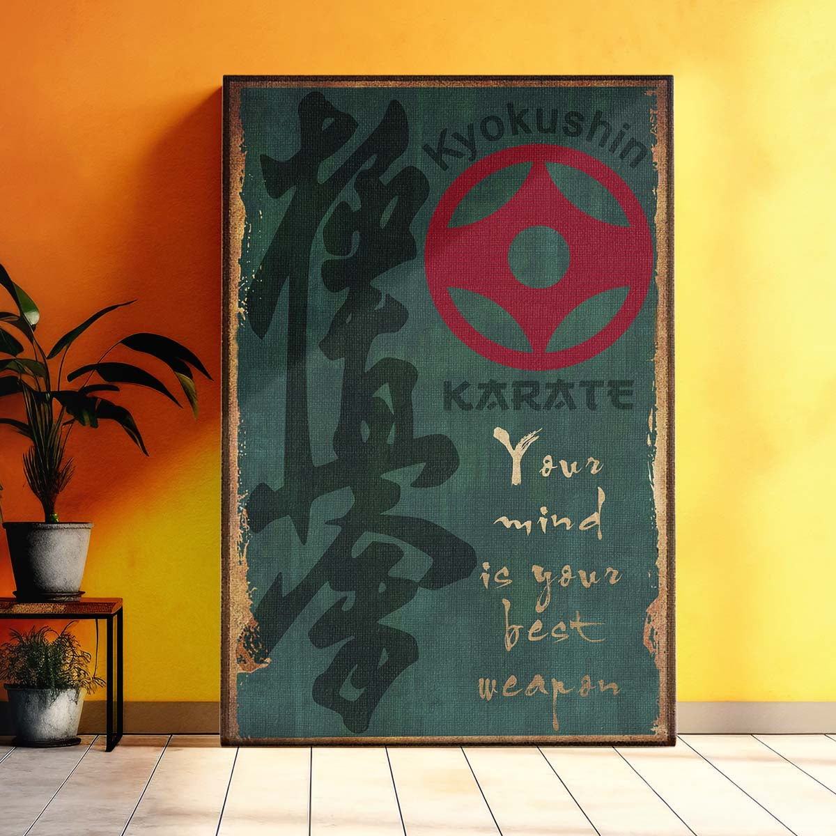 Karate Wall Art - Karate Poster - Karate Canvas - Your Mind Is Your Best Weapon - Kyokushin Karate - KA042 - Vertical Canvas - Vertical Poster