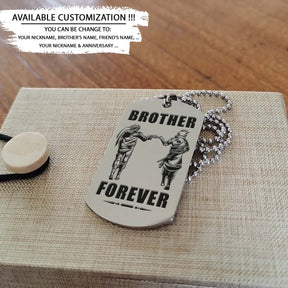 Naruto Dog Tag - Brother Forever - Uzumaki Naruto - Uchiha Sasuke - Naruto Necklace - Engrave Dog Tag