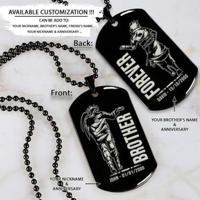 Naruto Dog Tag - Brother Forever - Uzumaki Naruto - Uchiha Sasuke - Naruto Necklace - Engrave Dog Tag