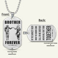 NAD024 - Brother Forever - Call On Me Brother - Uzumaki Naruto - Uchiha Sasuke - Naruto Dog Tag - Engrave Double Side Silver Dog Tag