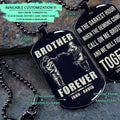 NAD025 - Brother Forever - Call On Me Brother - Uzumaki Naruto - Uchiha Sasuke - Naruto Dog Tag - Engrave Double Side Black Dog Tag