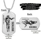 Naruto Dog Tag - Brothers Forever - Uzumaki Naruto - Uchiha Sasuke - Naruto Necklace - Engrave Dog Tag