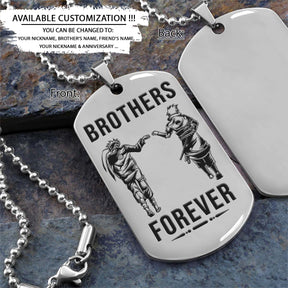 Naruto Dog Tag - Brothers Forever - Uzumaki Naruto - Uchiha Sasuke - Naruto Necklace - Engrave Dog Tag