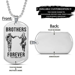 Naruto Dog Tag - Brothers Forever - Uzumaki Naruto - Uchiha Sasuke - Naruto Necklace - Engrave Dog Tag