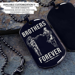 Naruto Dog Tag - Brothers Forever - Uzumaki Naruto - Uchiha Sasuke - Naruto Necklace - Engrave Dog Tag