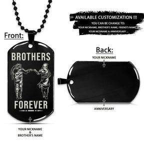 Naruto Dog Tag - Brothers Forever - Uzumaki Naruto - Uchiha Sasuke - Naruto Necklace - Engrave Dog Tag