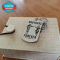 NAD036 - Brothers Forever - It's About Being Better Than You Were The Day Before - Uzumaki Naruto - Uchiha Sasuke - Naruto Dog Tag - Double Sided Engrave Silver Dog Tag