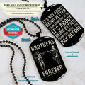 NAD037 - Brothers Forever - It's About Being Better Than You Were The Day Before - Uzumaki Naruto - Uchiha Sasuke - Naruto Dog Tag - Double Sided Engrave Black Dog Tag