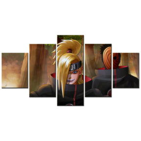 Naruto - 5 Pieces Wall Art - Deidara - Printed Wall Pictures Home Decor - Naruto Poster - Naruto Canvas