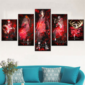 Naruto - 5 Pieces Wall Art - Sasori - Uchiha Obito - Uchiha Itachi - Hidan Zetsu - Printed Wall Pictures Home Decor - Naruto Poster - Naruto Canvas