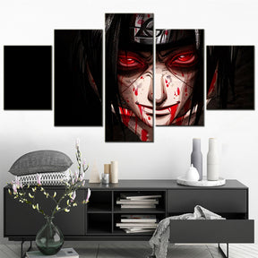 Naruto - 5 Pieces Wall Art - Uchiha Itachi 2 - Printed Wall Pictures Home Decor - Naruto Poster - Naruto Canvas