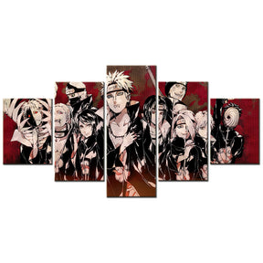 Naruto - 5 Pieces Wall Art - Uzumaki Naruto - Uchiha Sasuke - Namikaze Minato - Hatake Kakashi - Uchiha Itachi 2 - Printed Wall Pictures Home Decor - Naruto Poster - Naruto Canvas