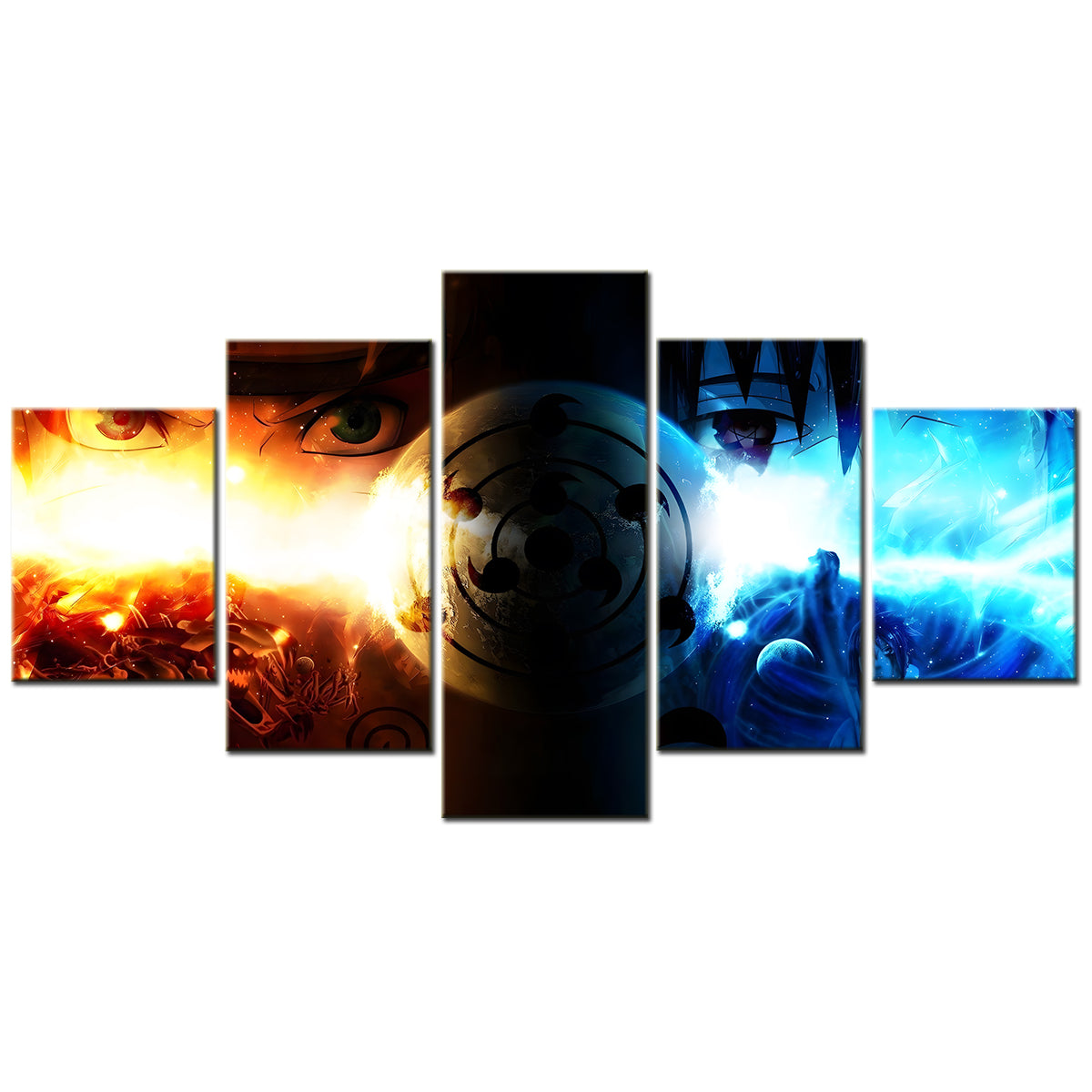Naruto 5 Pieces Wall Art Uzumaki Naruto Uchiha Sasuke 2 Printe