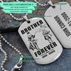 OPD018 - Brother Forever - Monkey D. Luffy - Roronoa Zoro - One Piece Dog Tag - Engrave Silver Dog Tag