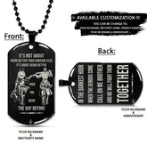 One Piece Dog Tag - Call On Me Brother - It's About Being Better Than You Were The Day Before - Monkey D. Luffy - Roronoa Zoro - One Piece Necklace - Engrave Dog Tag