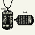 OPD025 - Brother Forever - Call On Me Brother - Monkey D. Luffy - Roronoa Zoro - One Piece Dog Tag - Engrave Double Sided Black Dog Tag