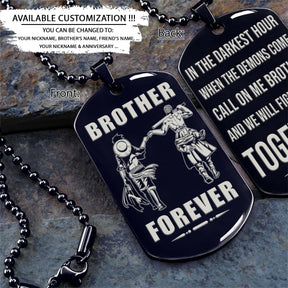 One Piece Dog Tag - Brother Forever - Call On Me Brother - Monkey D. Luffy - Roronoa Zoro - One Piece Necklace - Engrave Dog Tag
