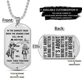 One Piece Dog Tag - Call On Me Brother - It's About Being Better Than You Were The Day Before - Monkey D. Luffy - Roronoa Zoro - One Piece Necklace - Engrave Dog Tag