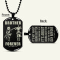 OPD029 - Brother Forever - It's About Being Better Than You Were The Day Before - Monkey D. Luffy - Roronoa Zoro - One Piece Dog Tag - Engrave Double Sided Black Dog Tag