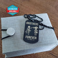 OPD035 - Brothers Forever - Call On Me Brother - Monkey D. Luffy - Roronoa Zoro - One Piece Dog Tag - Double Sided Engrave Black Dog Tag