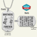 OPD036 - Brothers Forever - It's About Being Better Than You Were The Day Before - Monkey D. Luffy - Roronoa Zoro - One Piece Dog Tag - Double Sided Engrave Silver Dog Tag