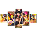 One Piece - 5 Pieces Wall Art - Monkey D. Luffy 12 - Printed Wall Pictures Home Decor - One Piece Poster - One Piece Canvas