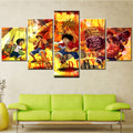 One Piece - 5 Pieces Wall Art - Monkey D. Luffy 4 - Printed Wall Pictures Home Decor - One Piece Poster - One Piece Canvas