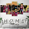 One Piece - 5 Pieces Wall Art - Monkey D. Luffy - Roronoa Zoro - Nami - Sanji - Usopp - Rock & Roll - Printed Wall Pictures Home Decor - One Piece Poster - One Piece Canvas