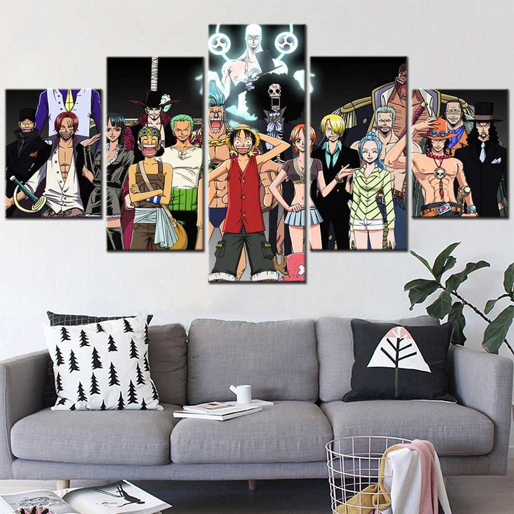 One Piece - 5 Pieces Wall Art - Monkey D. Luffy - Roronoa Zoro - Printed Wall Pictures Home Decor - One Piece Poster - One Piece Canvas 2
