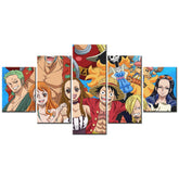 One Piece - 5 Pieces Wall Art - Monkey D. Luffy - Roronoa Zoro - Sanji - Nami - Nico Robin 3 - Printed Wall Pictures Home Decor - One Piece Poster - One Piece Canvas