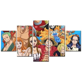 One Piece - 5 Pieces Wall Art - Monkey D. Luffy - Roronoa Zoro - Sanji - Nami - Nico Robin 3 - Printed Wall Pictures Home Decor - One Piece Poster - One Piece Canvas