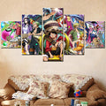 One Piece - 5 Pieces Wall Art - Monkey D. Luffy - Roronoa Zoro - Sanji - Nami - Nico Robin 2 - Printed Wall Pictures Home Decor - One Piece Poster - One Piece Canvas