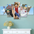 One Piece - 5 Pieces Wall Art - Monkey D. Luffy - Roronoa Zoro - Sanji - Printed Wall Pictures Home Decor - One Piece Poster - One Piece Canvas