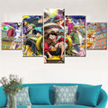 One Piece - 5 Pieces Wall Art - Monkey D. Luffy - Roronoa Zoro - Sanji - Usopp - Nami - Nico Robin - Printed Wall Pictures Home Decor - One Piece Poster - One Piece Canvas