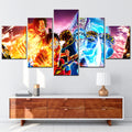 One Piece - 5 Pieces Wall Art - Monkey D. Luffy - Trafalgar D. Water Law - Portgas D. Ace - Bartolomeo - Printed Wall Pictures Home Decor - One Piece Poster - One Piece Canvas