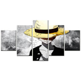 One Piece - 5 Pieces Wall Art - Monkey D. Luffy 2 - Printed Wall Pictures Home Decor - One Piece Poster - One Piece Canvas