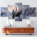 Samurai - 5 Pieces Wall Art - Ninja - Samurai - Printed Wall Pictures Home Decor - Samurai Poster - Samurai Canvas