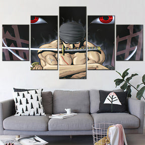 One Piece - 5 Pieces Wall Art - Roronoa Zoro 4 - Printed Wall Pictures Home Decor - One Piece Poster - One Piece Canvas