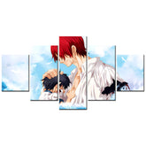 One Piece - 5 Pieces Wall Art - Shanks - Monkey D. Luffy - Don't Cry You Are Man - Printed Wall Pictures Home Decor - One Piece Poster - One Piece Canvas