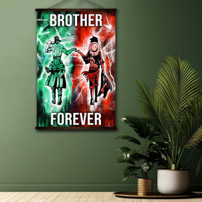 One Piece Wall Art - One Piece Poster - One Piece Canvas - Brother Forever - Monkey D. Luffy - Roronoa Zoro - OP002 - Vertical Poster - Vertical Canvas