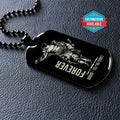 SAD051 - Brothers Forever - Samurai - Bushido - Katana - Ronin - Miyamoto Musashi - Black Double-Sided Dog Tag