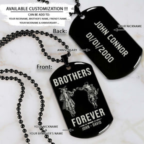 Samurai Dog Tag - Brothers Forever - Bushido - Katana - Ronin - Miyamoto Musashi - Samurai Necklace - Engrave Dog Tag