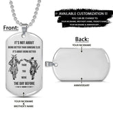 Samurai Dog Tag - It's About Being Better Than You Were The Day Before - Bushido - Katana - Ronin - Miyamoto Musashi - Samurai Necklace - Engrave Dog Tag