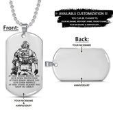 Soldier Dog Tag - IF - Show No Mercy - Army - Navy - Marines - Air Force - Soldier Necklace - Engrave Dog Tag