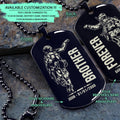 SDD037 - Brother Forever - Army - Marine - Soldier Dog Tag - Double Side Black Dog Tag