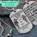 SDD038 - Call On Me Brother - It's About Being Better Than You Were The Day Before - Army - Marine - Soldier Dog Tag - Double Side Silver Dog Tag