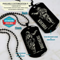 SDD041 - Brothers Forever - Army - Marine - Soldier Dog Tag - Black Double-Sided Dog Tag